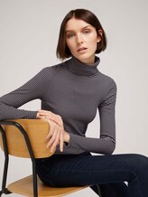 Gestreiftes Rollkragenshirt - Frauen - small navy creme stripe Gestreiftes Rollkragenshirt - Frauen - small navy creme stripe - 5 - TOM TAILOR Denim