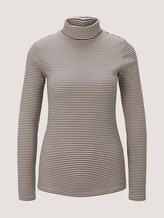 Gestreiftes Rollkragenshirt - Frauen - small creme navy stripe Gestreiftes Rollkragenshirt - Frauen - small creme navy stripe - 7 - TOM TAILOR Denim