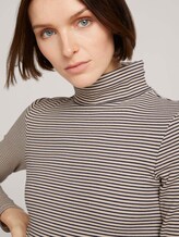 Gestreiftes Rollkragenshirt - Frauen - small creme navy stripe Gestreiftes Rollkragenshirt - Frauen - small creme navy stripe - 9 - TOM TAILOR Denim