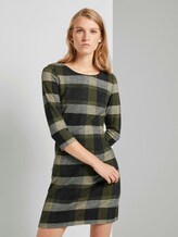 Gemustertes Jerseykleid - Frauen - black yellow check knitted Gemustertes Jerseykleid - Frauen - black yellow check knitted - 1 - TOM TAILOR