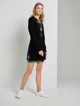 Gemustertes Jerseykleid - Frauen - black yellow check knitted Gemustertes Jerseykleid - Frauen - black yellow check knitted - 3 - TOM TAILOR