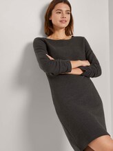 Meliertes Minikleid mit Ärmeldetail - Frauen - Shale Grey Melange Meliertes Minikleid mit Ärmeldetail - Frauen - Shale Grey Melange - 5 - TOM TAILOR Denim