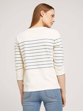 gestreiftes Langarmshirt - Frauen - blue creme yellow stripe gestreiftes Langarmshirt - Frauen - blue creme yellow stripe - 2 - TOM TAILOR Denim