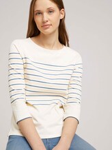 gestreiftes Langarmshirt - Frauen - blue creme yellow stripe gestreiftes Langarmshirt - Frauen - blue creme yellow stripe - 5 - TOM TAILOR Denim