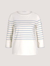 gestreiftes Langarmshirt - Frauen - blue creme yellow stripe gestreiftes Langarmshirt - Frauen - blue creme yellow stripe - 7 - TOM TAILOR Denim