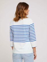 gestreiftes Langarmshirt - Frauen - horizontal blue white stripe gestreiftes Langarmshirt - Frauen - horizontal blue white stripe - 2 - TOM TAILOR Denim