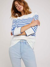 gestreiftes Langarmshirt - Frauen - horizontal blue white stripe gestreiftes Langarmshirt - Frauen - horizontal blue white stripe - 5 - TOM TAILOR Denim