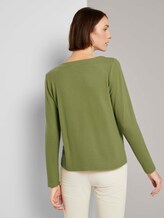 Weicher Pullover mit V-Ausschnitt - Frauen - moss green Weicher Pullover mit V-Ausschnitt - Frauen - moss green - 2 - TOM TAILOR Denim