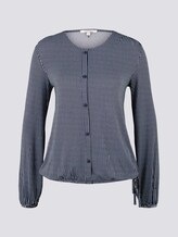 Fein gestreiftes Shirt mit Knopfleiste - Frauen - navy white vertical stripe Fein gestreiftes Shirt mit Knopfleiste - Frauen - navy white vertical stripe - 7 - TOM TAILOR Denim