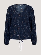 Bluse mit V-Ausschnitt - Frauen - blue dot print Bluse mit V-Ausschnitt - Frauen - blue dot print - 7 - TOM TAILOR Denim