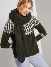 Bouclé Strickschal - Frauen - Dark Rosin Green Bouclé Strickschal - Frauen - Dark Rosin Green - 5 - TOM TAILOR