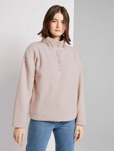 Teddy Knoopsluiting Troyer Trui - Vrouwen - soft beige Teddy Knoopsluiting Troyer Trui - Vrouwen - soft beige - 1 - TOM TAILOR Denim