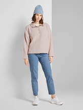 Teddy Knoopsluiting Troyer Trui - Vrouwen - soft beige Teddy Knoopsluiting Troyer Trui - Vrouwen - soft beige - 3 - TOM TAILOR Denim