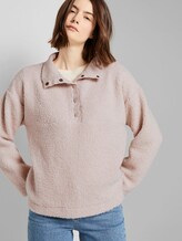 Teddy Knoopsluiting Troyer Trui - Vrouwen - soft beige Teddy Knoopsluiting Troyer Trui - Vrouwen - soft beige - 5 - TOM TAILOR Denim