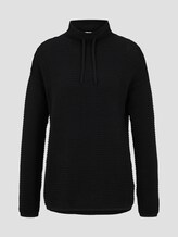 Ottomaanse trui met opstaande kraag - Vrouwen - Deep Black Ottomaanse trui met opstaande kraag - Vrouwen - Deep Black - 7 - TOM TAILOR