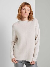 Strukturierter Pullover - Frauen - desert sand melange Strukturierter Pullover - Frauen - desert sand melange - 1 - TOM TAILOR