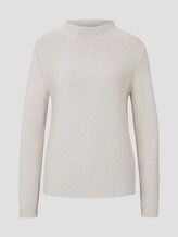 Strukturierter Pullover - Frauen - desert sand melange Strukturierter Pullover - Frauen - desert sand melange - 7 - TOM TAILOR