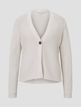 Strukturierter Baumwoll Cardigan - Frauen - desert sand melange Strukturierter Baumwoll Cardigan - Frauen - desert sand melange - 7 - TOM TAILOR