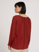 Loose Fit Pullover mit LENZING™ ECOVERO™ - Frauen - dark maroon red Loose Fit Pullover mit LENZING™ ECOVERO™ - Frauen - dark maroon red - 2 - TOM TAILOR