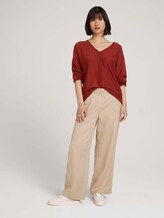 Loose Fit Pullover mit LENZING™ ECOVERO™ - Frauen - dark maroon red Loose Fit Pullover mit LENZING™ ECOVERO™ - Frauen - dark maroon red - 3 - TOM TAILOR