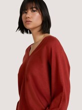 Loose Fit Pullover mit LENZING™ ECOVERO™ - Frauen - dark maroon red Loose Fit Pullover mit LENZING™ ECOVERO™ - Frauen - dark maroon red - 9 - TOM TAILOR