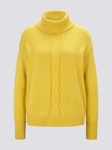 Rollkragenpullover mit Zopfmuster - Frauen - california sand melange Rollkragenpullover mit Zopfmuster - Frauen - california sand melange - 7 - TOM TAILOR