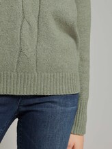 Rollkragenpullover mit Zopfmuster - Frauen - calm green melange Rollkragenpullover mit Zopfmuster - Frauen - calm green melange - 10 - TOM TAILOR