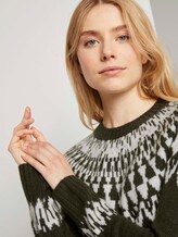 Pullover mit Shetland-Muster - Frauen - Dark Rosin Green Pullover mit Shetland-Muster - Frauen - Dark Rosin Green - 9 - TOM TAILOR