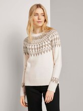 Pullover mit Shetland-Muster - Frauen - soft powder beige Pullover mit Shetland-Muster - Frauen - soft powder beige - 1 - TOM TAILOR