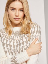 Pullover mit Shetland-Muster - Frauen - soft powder beige Pullover mit Shetland-Muster - Frauen - soft powder beige - 9 - TOM TAILOR