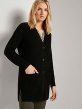 Weiche Strickjacke mit Struktur - Frauen - Deep Black Weiche Strickjacke mit Struktur - Frauen - Deep Black - 5 - TOM TAILOR