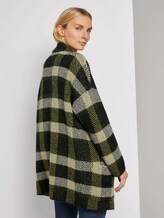 Karierter Strickmantel - Frauen - black yellow check knitted Karierter Strickmantel - Frauen - black yellow check knitted - 2 - TOM TAILOR
