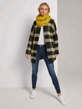 Karierter Strickmantel - Frauen - black yellow check knitted Karierter Strickmantel - Frauen - black yellow check knitted - 3 - TOM TAILOR