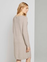 Strickkleid mit U-Boot-Ausschnitt - Frauen - desert sand melange Strickkleid mit U-Boot-Ausschnitt - Frauen - desert sand melange - 2 - TOM TAILOR