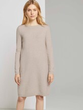 Strickkleid mit U-Boot-Ausschnitt - Frauen - desert sand melange Strickkleid mit U-Boot-Ausschnitt - Frauen - desert sand melange - 5 - TOM TAILOR