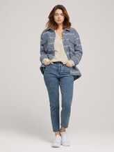 Bluse mit Tunnelzug - Frauen - cozy beige melange Bluse mit Tunnelzug - Frauen - cozy beige melange - 3 - TOM TAILOR Denim