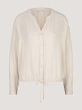 Bluse mit Tunnelzug - Frauen - cozy beige melange Bluse mit Tunnelzug - Frauen - cozy beige melange - 7 - TOM TAILOR Denim