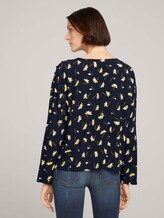 Lockere Bluse mit Knopfleisten - Frauen - navy flower alloverprint Lockere Bluse mit Knopfleisten - Frauen - navy flower alloverprint - 2 - TOM TAILOR Denim