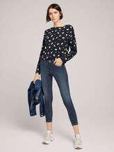 Lockere Bluse mit Knopfleisten - Frauen - navy flower alloverprint Lockere Bluse mit Knopfleisten - Frauen - navy flower alloverprint - 3 - TOM TAILOR Denim