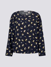 Lockere Bluse mit Knopfleisten - Frauen - navy flower alloverprint Lockere Bluse mit Knopfleisten - Frauen - navy flower alloverprint - 7 - TOM TAILOR Denim