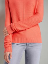 Strickpullover mit Ottoman Struktur - Frauen - strong peach tone Strickpullover mit Ottoman Struktur - Frauen - strong peach tone - 9 - TOM TAILOR