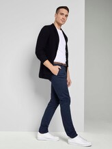Gemusterte Chino Hose mit Gürtel - Männer - navy minimal tonal design Gemusterte Chino Hose mit Gürtel - Männer - navy minimal tonal design - 3 - TOM TAILOR