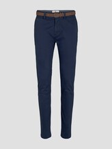 Gemusterte Chino Hose mit Gürtel - Männer - navy minimal tonal design Gemusterte Chino Hose mit Gürtel - Männer - navy minimal tonal design - 7 - TOM TAILOR