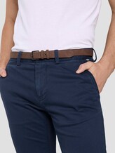 Gemusterte Chino Hose mit Gürtel - Männer - navy minimal tonal design Gemusterte Chino Hose mit Gürtel - Männer - navy minimal tonal design - 9 - TOM TAILOR