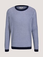 Strukturierter Pullover - Männer - navy white arc design Strukturierter Pullover - Männer - navy white arc design - 7 - TOM TAILOR Denim