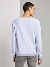 Strukturierter Pullover - Männer - grey white arc design Strukturierter Pullover - Männer - grey white arc design - 2 - TOM TAILOR Denim