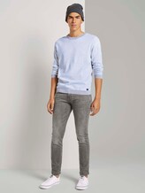 Strukturierter Pullover - Männer - grey white arc design Strukturierter Pullover - Männer - grey white arc design - 3 - TOM TAILOR Denim