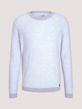 Strukturierter Pullover - Männer - grey white arc design Strukturierter Pullover - Männer - grey white arc design - 7 - TOM TAILOR Denim