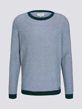 Strukturierter Pullover - Männer - green white arc design Strukturierter Pullover - Männer - green white arc design - 7 - TOM TAILOR Denim