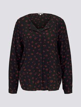 Gemusterte Bluse mit V-Ausschnitt - Frauen - black rust flower print Gemusterte Bluse mit V-Ausschnitt - Frauen - black rust flower print - 7 - TOM TAILOR Denim
